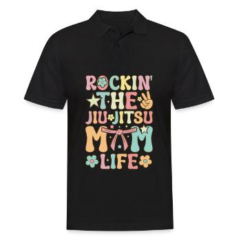 BJJ-Kampfsport für Frauen - Männer Poloshirt - Schwarz - Vorne - Kai (181cm)