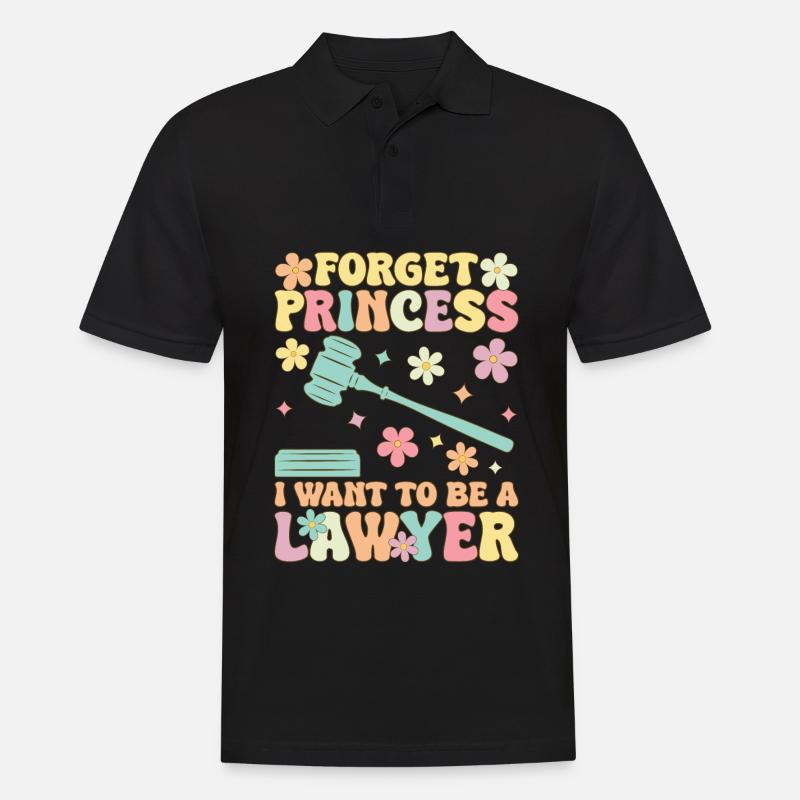 Weiblicher Anwalt Anwalt Mädchen - Männer Poloshirt - Schwarz