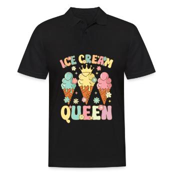 Groovy Ice Cream Girl Cornet de crème glacée - Polo Homme - noir - Devant - Kai (181cm)