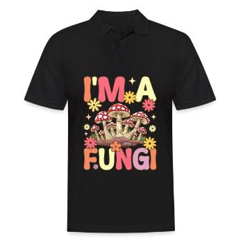 Mycologue groovy à la recherche de champignons - Polo Homme - noir - Devant - Kai (181cm)