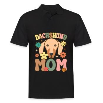 Groovy Female Dog Lover Sunflower - Men's Polo Shirt - black - Front - Kai (181cm)