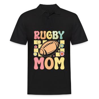 Groovy Rugbyspielerin - Männer Poloshirt - Schwarz - Vorne - Kai (181cm)