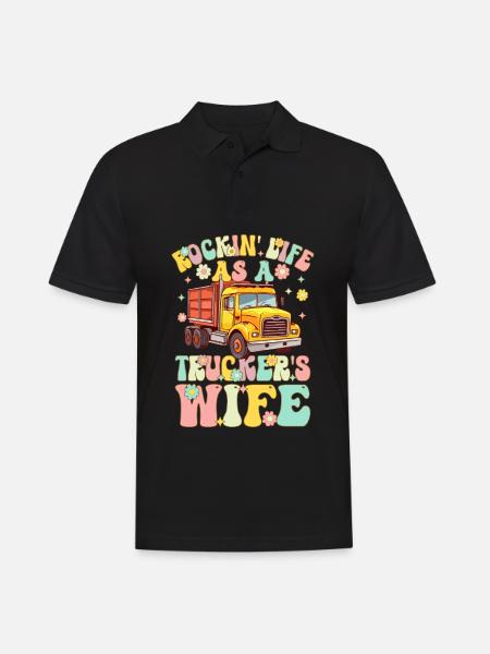 Groovy LKW-Fahrer Ehemann - Männer Poloshirt - Schwarz
