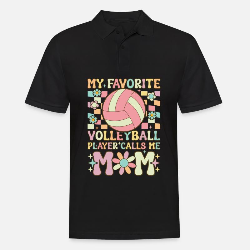Volleyball-Mama - Männer Poloshirt - Schwarz