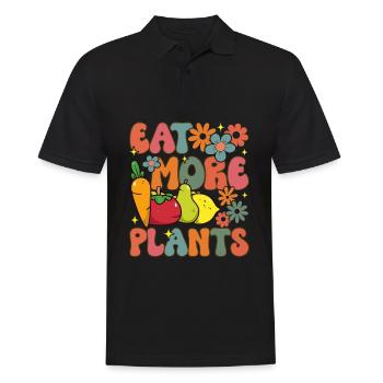 Groovy Pflanzenbasierte Ernährung Vegan Veganismus - Männer Poloshirt - Schwarz - Vorne - Kai (181cm)