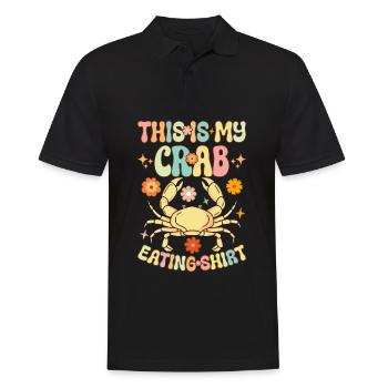 Groovy Crab Lovers Seafood Lovers - Men's Polo Shirt - black - Front - Kai (181cm)