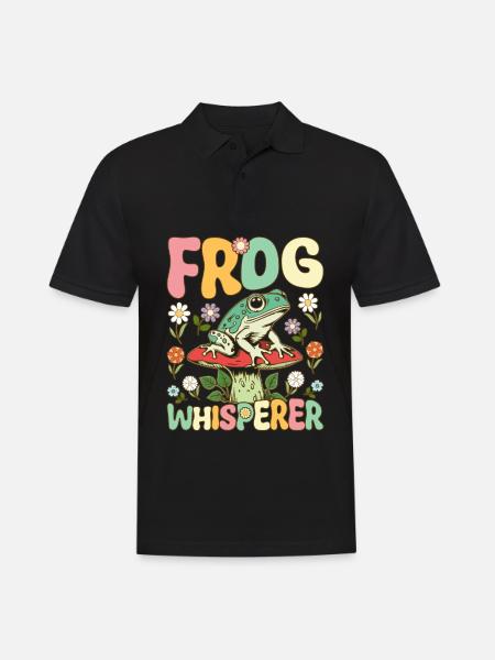Groovy Frog Lovers - Men's Polo Shirt - black
