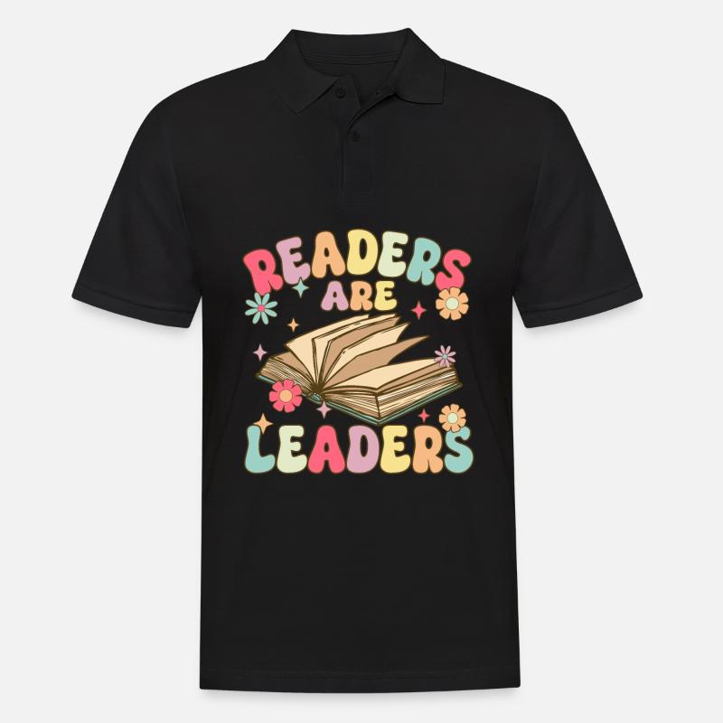 Groovy Book Reader Buch lesen - Männer Poloshirt - Schwarz