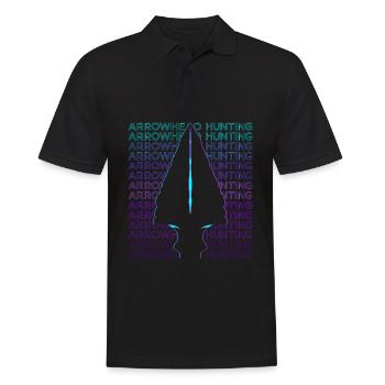 Pfeilspitzenjagd Pfeilspitzenjäger Retro - Männer Poloshirt - Schwarz - Vorne - Kai (181cm)