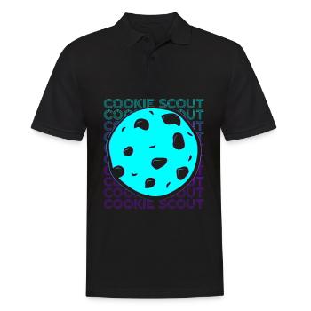 Cookie Scout Scouting Cookie Merchant Retro - Men's Polo Shirt - black - Front - Kai (181cm)