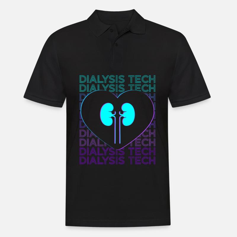 Dialyse-Techniker Dialyse-Techniker Retro-Hämodial - Männer Poloshirt - Schwarz