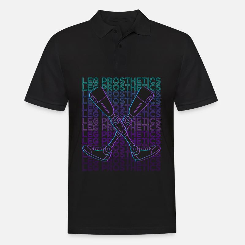 Beinprothesen Amputierte Amputation Retro - Männer Poloshirt - Schwarz