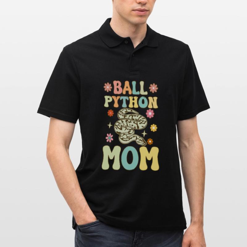 Kugelpython-Mama Groovy Snake Mama Männer Poloshirt