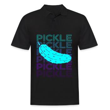 Pickle Cucumber Dill Retro - Men's Polo Shirt - black - Front - Kai (181cm)