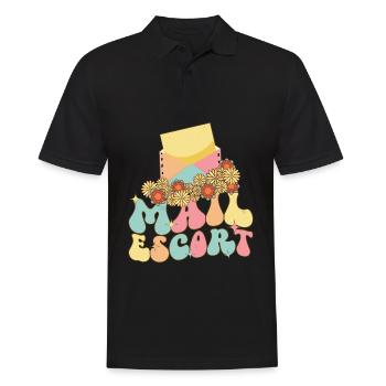Postbegleiter Postdienst Postbeamter Postbote - Männer Poloshirt - Schwarz - Vorne - Kai (181cm)
