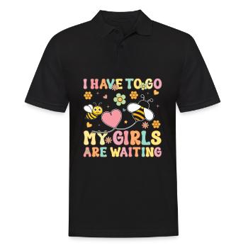 L’apiculteur l’apiculture doit disparaître Mes filles attendent - Polo Homme - noir - Devant - Kai (181cm)