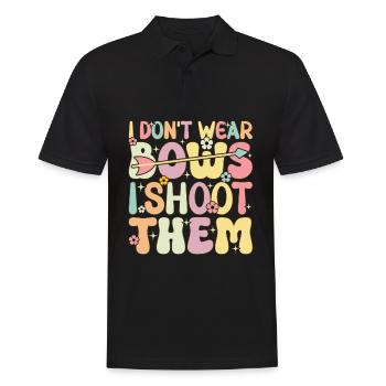Groovy Archery Archer Girl Je n’en porte pas - Polo Homme - noir - Devant - Kai (181cm)