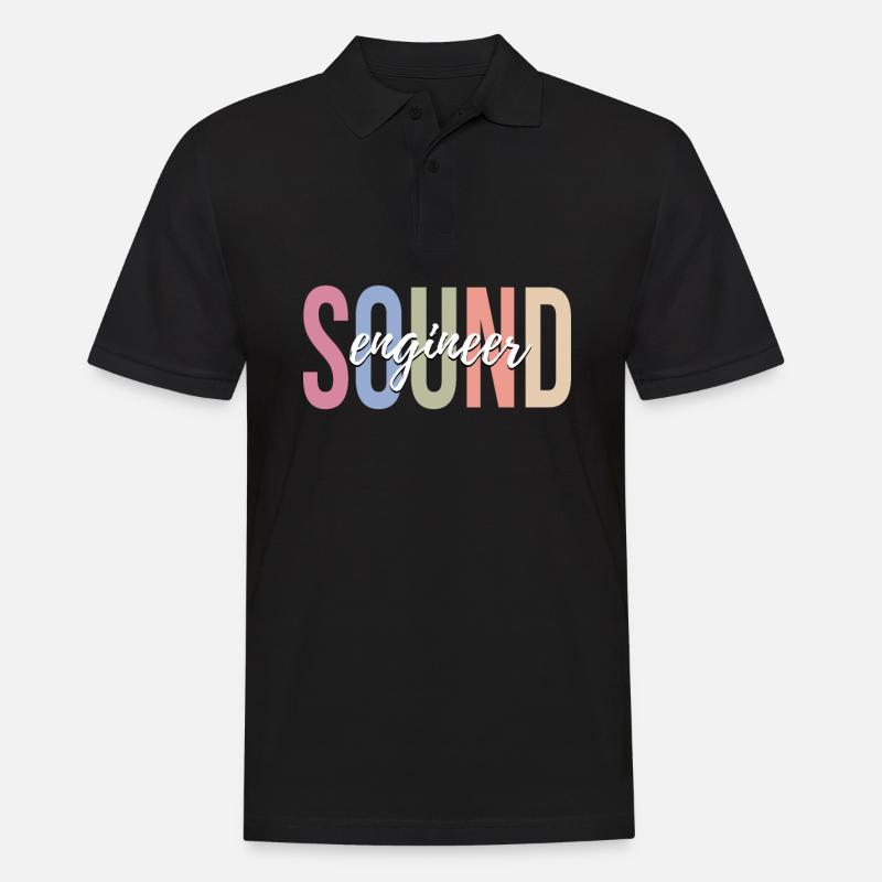 Toningenieur Tontechniker - Männer Poloshirt - Schwarz