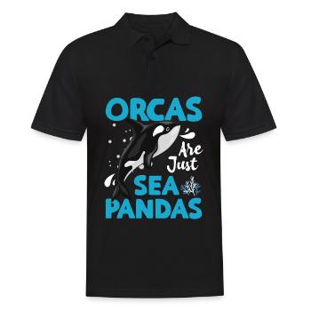 Les orques ne sont que des pandas de mer, les orques sont simples - Polo Homme - noir - Devant - Kai (181cm)