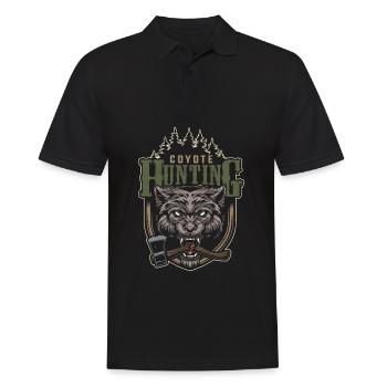 Coyote Hunter Yote - Men's Polo Shirt - black - Front - Kai (181cm)