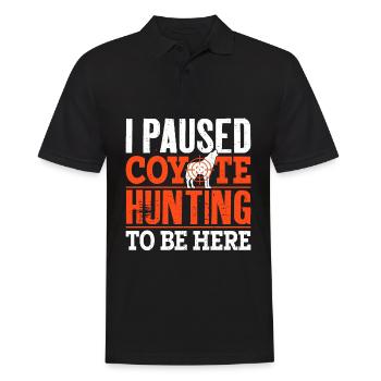 Coyote Hunter Yote - Men's Polo Shirt - black - Front - Kai (181cm)