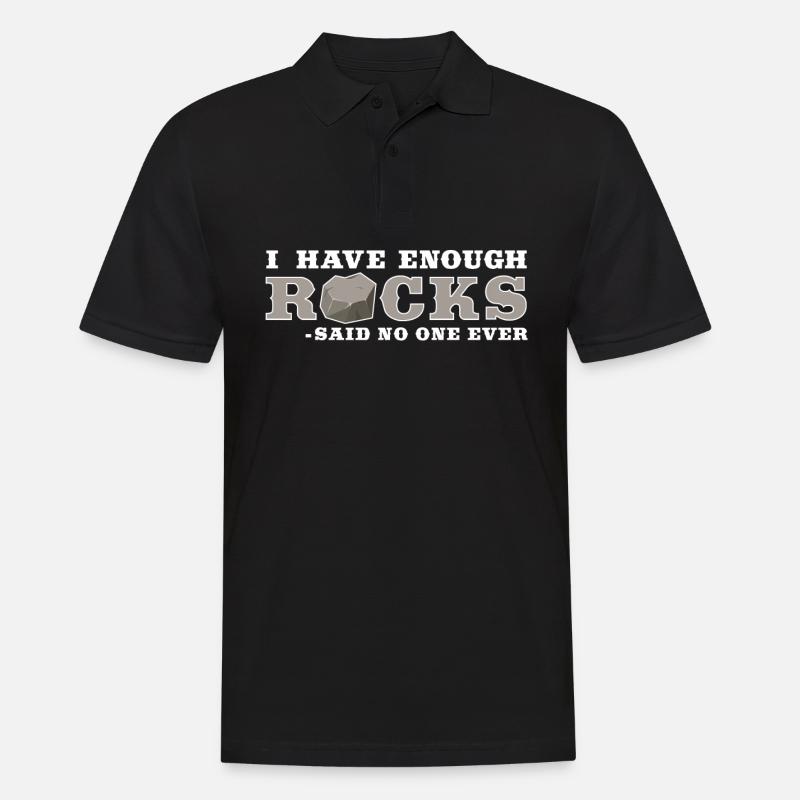 Felsenjagd Mineral - Männer Poloshirt - Schwarz