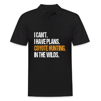Coyote Hunter Yote - Men's Polo Shirt - black - Front - Kai (181cm)
