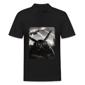 Mothman Cryptozoologie OVNI Alien Alien Se - Polo Homme - noir - Devant - Kai (181cm)