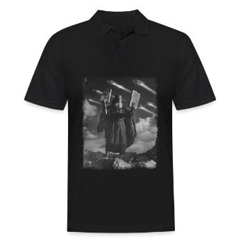 Moses Jewish Christian UFO Alien Alien Se - Men's Polo Shirt - black - Front - Kai (181cm)