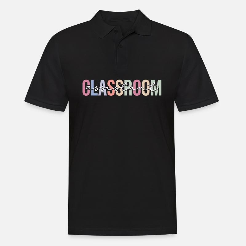 Klassenzimmerassistent Lehrerassistent Schule - Männer Poloshirt - Schwarz