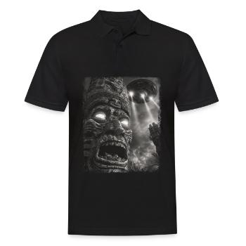 Tiki Luau Tiki Masque OVNI Alien Alien Self - Polo Homme - noir - Devant - Kai (181cm)