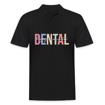 Hygiéniste dentaire Assistante dentaire - Polo Homme - noir - Devant - Kai (181cm)
