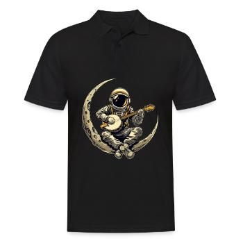 Astronaute Space Moon Bluegrass Banjo - Polo Homme - noir - Devant - Kai (181cm)