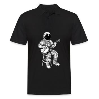 Astronaute Space Bluegrass Banjo Player - Polo Homme - noir - Devant - Kai (181cm)