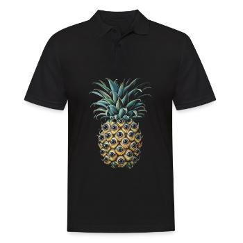 Esthétique bizarre Ananas Yeux Humain Au - Polo Homme - noir - Devant - Kai (181cm)