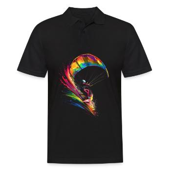 Kitesurfen Kitesurfer Kiteboarding Popart - Männer Poloshirt - Schwarz - Vorne - Kai (181cm)