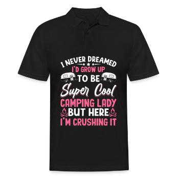 Camping Lady But Here I'm Killing It Camper Women - Men's Polo Shirt - black - Front - Kai (181cm)