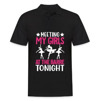 Ballett-Tanz-Tänzerin Treffen meine Mädchen an der - Männer Poloshirt - Schwarz - Vorne - Kai (181cm)