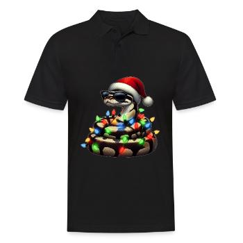 Ball Python Schlange Sonnenbrille Niedlich Weihnac - Männer Poloshirt - Schwarz - Vorne - Kai (181cm)