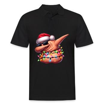 Dabbing Blobfish Sunglasses Cute Christmas - Men's Polo Shirt - black - Front - Kai (181cm)