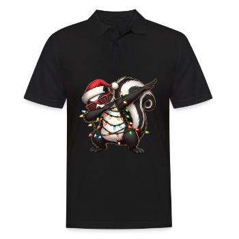 Dabbing Skunk Lunettes de soleil Noël mignon Xm - Polo Homme - noir - Devant - Kai (181cm)