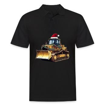 Bulldozer Chapeau de Noël Noël - Polo Homme - noir - Devant - Kai (181cm)