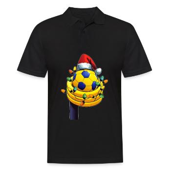 Korfball Sports Santa Hat Xmas - Men's Polo Shirt - black - Front - Kai (181cm)