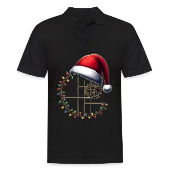 Fibonacci Goldener Schnitt Heilige Geometrie - Männer Poloshirt - Schwarz - Vorne - Kai (181cm)