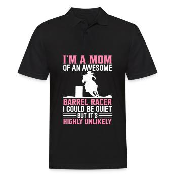 Mutter eines fantastischen Fassrennfahrers Fassren - Männer Poloshirt - Schwarz - Vorne - Kai (181cm)