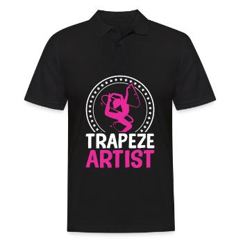 Trapeze Artist Circus Party Carnival - Men's Polo Shirt - black - Front - Kai (181cm)