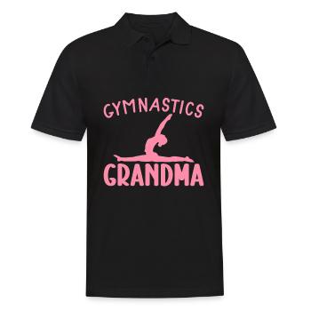 Gymnastik Oma Turnerin Akrobatin Oma - Männer Poloshirt - Schwarz - Vorne - Kai (181cm)