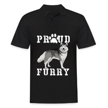 Furry Fandom Furries Fursona Stolzes Furry - Männer Poloshirt - Schwarz - Vorne - Kai (181cm)