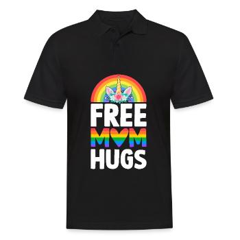 Maman Libre Câlins LGBTQ Fierté Égalité - Polo Homme - noir - Devant - Kai (181cm)