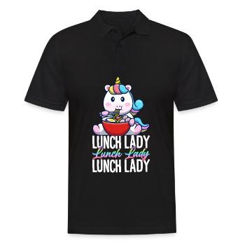 Lunch Lady Cafeteria Crew Design für - Männer Poloshirt - Schwarz - Vorne - Kai (181cm)